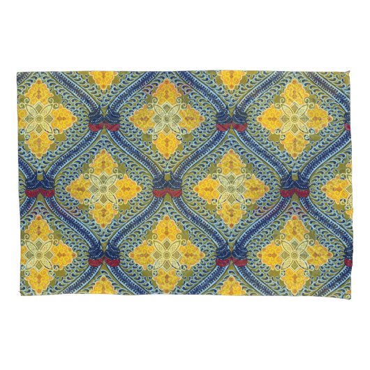 ろうけつ染めインドネシアのワックス・レジスト染色法 枕カバー (正面)