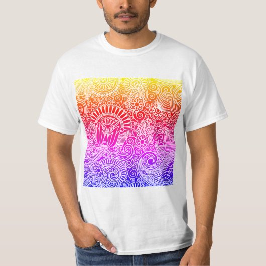 ろうけつ染めインドネシアモチーフ Tシャツ (正面)