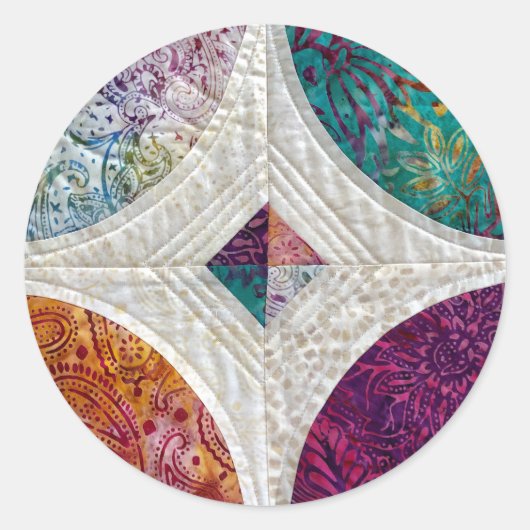 ろうけつ染めキルトシール ラウンドシール (正面)