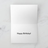 ろうけつ染めスタイルブラックRhino誕生日カード カード (内部)