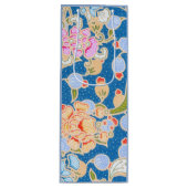 ろうけつ染めスタイル模様ドットフラワーブルー背景 ワインギフトバッグ (正面)