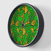 ろうけつ染めテンバカウ時計 壁時計 (傾斜)