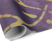 ろうけつ染めトロピカルリーフレスミントパープルピンクキャンディ ラッピングペーパー (ロールコーナー)