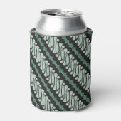 ろうけつ染めパランジョグジャカルタモダン：フローラパターン 缶クーラー (缶正面)