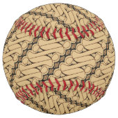 ろうけつ染めパラン、インドネシアパターン、ジャワ語、民族 ソフトボール (裏面)