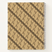 ろうけつ染めパラン、インドネシアパターン、ジャワ語、民族 ノートブック (裏面)