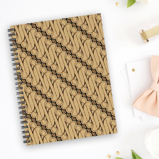 ろうけつ染めパラン、インドネシアパターン、ジャワ語、民族 ノートブック