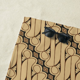 ろうけつ染めパラン、インドネシアパターン、ジャワ語、民族 ビーチタオル