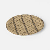 ろうけつ染めパラン、インドネシアパターン、ジャワ語、民族 ペーパープレート (アングル)