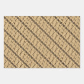 ろうけつ染めパラン、インドネシアパターン、ジャワ語、民族 ラッピングペーパーシート (正面)