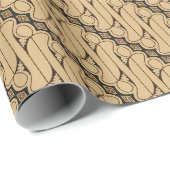 ろうけつ染めパラン、インドネシアパターン、ジャワ語、民族 ラッピングペーパー (ロールコーナー)