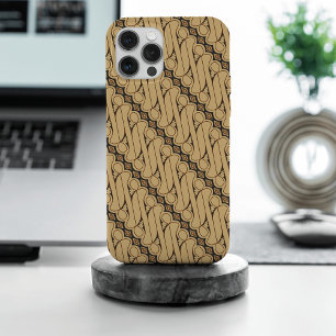 ろうけつ染めパラン、インドネシアパターン、ジャワ語、民族 iPhone 15 PRO MAXケース