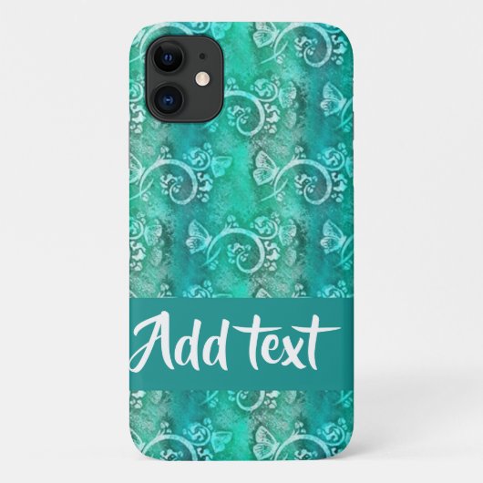 ろうけつ染めブルーが渦巻パターン(の模様が)あるく Case-Mate iPhoneケース (裏面)