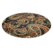 ろうけつ染めペイズリー:ヴィンテージシームレスなパターン。 カッティングボード (角)