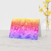 ろうけつ染めモチーフ カード (黄色い花)