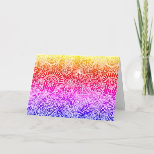 ろうけつ染めモチーフ カード (正面)