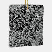 ろうけつ染めモチーフ セラミックオーナメント (右)