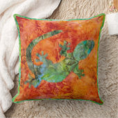 ろうけつ染めリザード クッション (ブランケット)