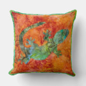 ろうけつ染めリザード クッション (正面)