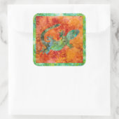 ろうけつ染めリザード スクエアシール (バッグ)