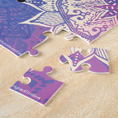 ろうけつ染め曼荼羅と月のポスター ジグソーパズル (側面)