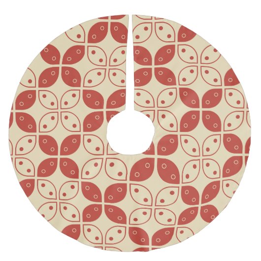 ろうけつ染め河東，インドネシアの模様，ジャワ語，民族 ブラッシュドポリエステルツリースカート (正面)