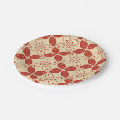 ろうけつ染め河東，インドネシアの模様，ジャワ語，民族 ペーパープレート (アングル)