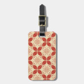 ろうけつ染め河東，インドネシアの模様，ジャワ語，民族 ラゲッジタグ (正面縦)