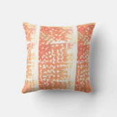 ろうけつ染め絵画のBohoファイバーアートピロー クッション (裏面)