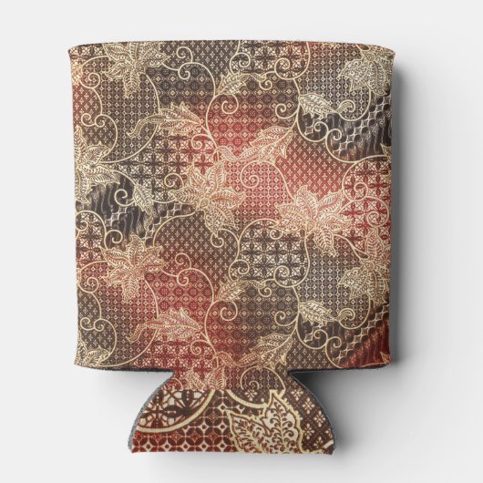 ろうけつ染め美しい:マレーシア芸術的疑問に思 缶クーラー (裏面)