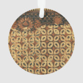 ろうけつ染め自然コーヒー豆エレガント耐久素朴性 オーナメント (裏面)