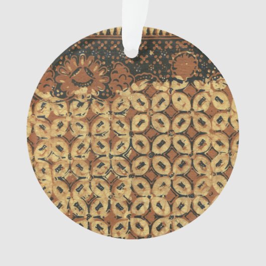 ろうけつ染め自然コーヒー豆エレガント耐久素朴性 オーナメント (正面)