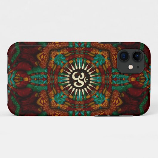 ろうけつ染め自然金ゴールドオウムiPhone 5ケース – メイト Case-Mate iPhoneケース (裏面(横))