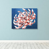 ろうけつ染め菊 キャンバスプリント (インサイチュ (ウッドフロア))