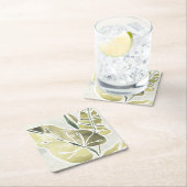 ろうけつ染め葉 スクエアペーパーコースター (インサイチュ)