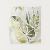 ろうけつ染め葉 タペストリー (正面)