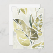 ろうけつ染め葉 ポストカード (正面/裏面)