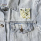 ろうけつ染め葉 缶バッジ (インサイチュ)