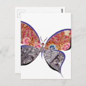 ろうけつ染め・蝶の第6コレクション ポストカード (正面/裏面)