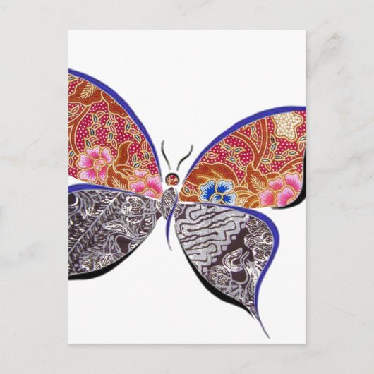 ろうけつ染め・蝶の第6コレクション ポストカード (正面)