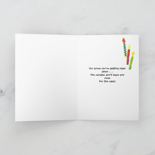 ろうそくおもしろい付き誕生日カード カード (内部)