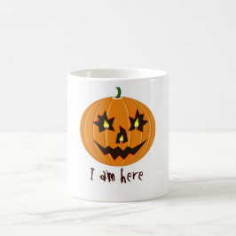 ろうそくが入ったハロウィンのカボチャ コーヒーマグカップ
