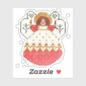 ろうそくつき天使 シール (シート)