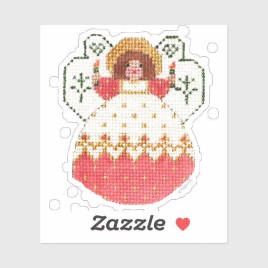 ろうそくつき天使 シール (シート)