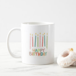 ろうそくでお誕生日おめでとう コーヒーマグカップ