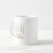 ろうそくでお誕生日おめでとう コーヒーマグカップ (正面左)