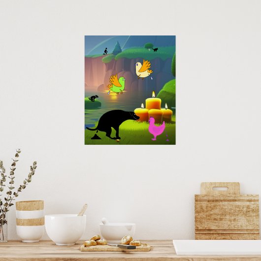 ろうそくではうんこは消臭できない ポスター (キッチン)