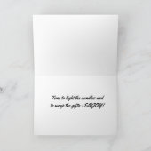 ろうそくに火をつけ、贈答用のクリスマスを包む カード (内部)