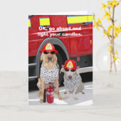 ろうそくに火を付ける カード (黄色い花)