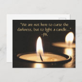 ろうそくに火を付け感動的る ポストカード (正面/裏面)